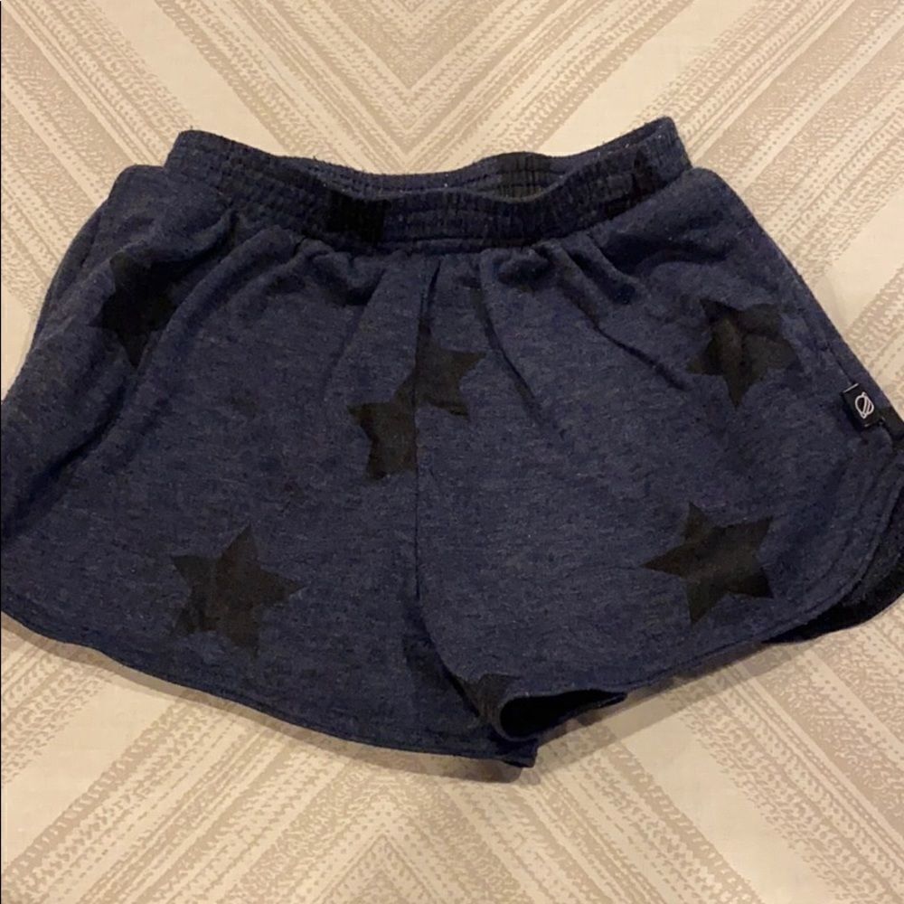 Terez Girls Blue Shorts with Black Stars